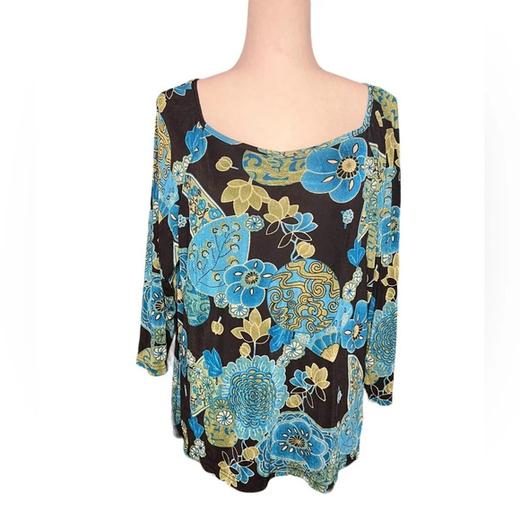 Y2K Boho Plus-Size No Boundaries Top 2X - Picture 1 of 3